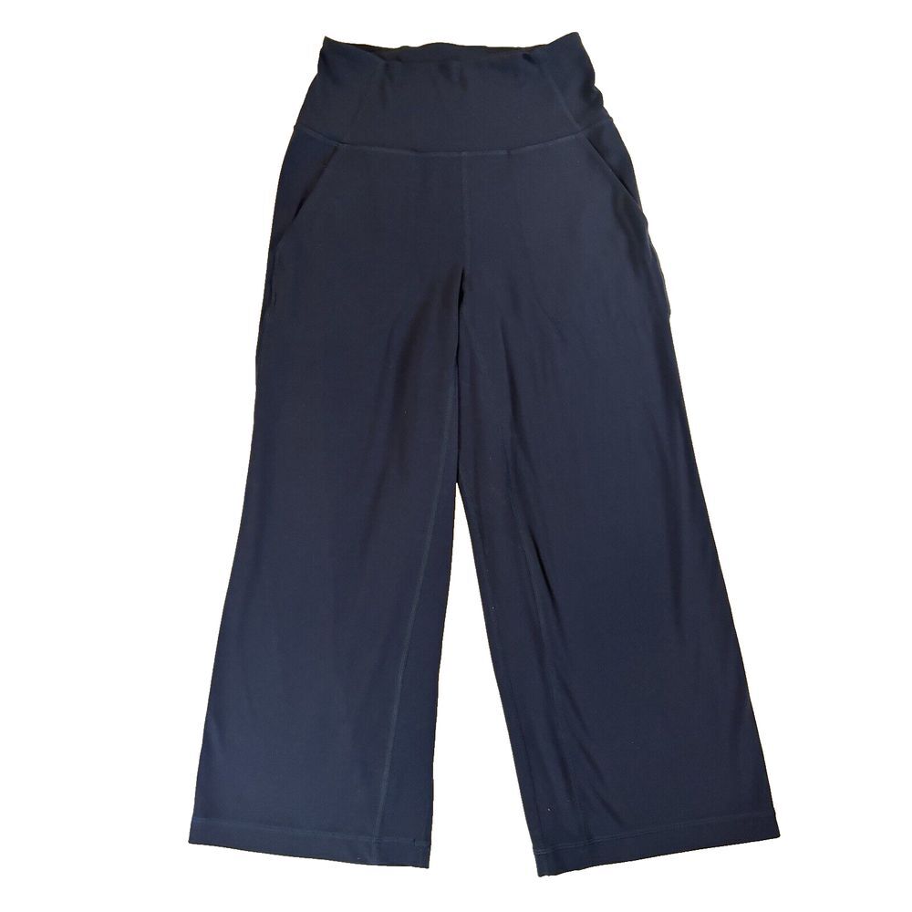 Lululemon Pants Womens 4‎ Blue Align Wide Leg Crop 23" Pockets Yoga Athleisure
